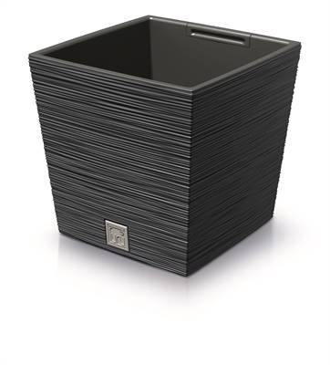 Pot carré Furu Prosperplast gris foncé
