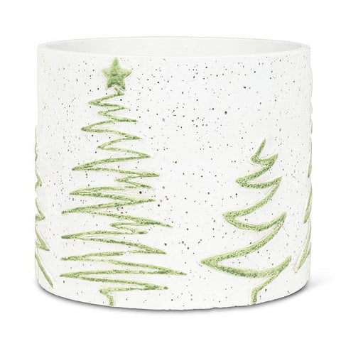Vase avec motif d'arbre en zigzag