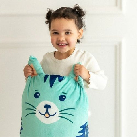 Peluche couverture chat Poupilou 3-en-1