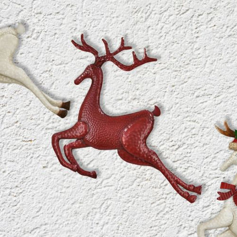 Art mural Renne rouge sauteur