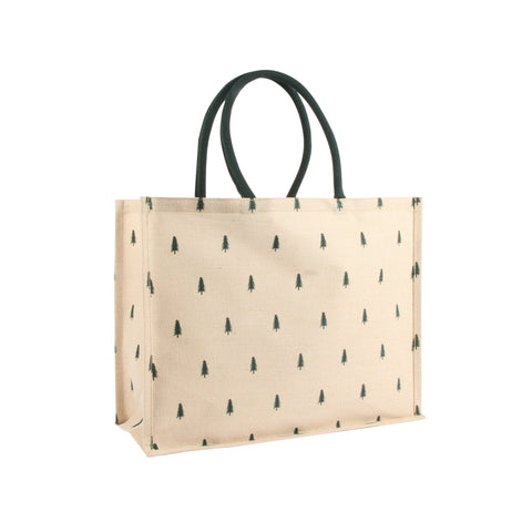 Sac cadeau réutilisable motifs sapins