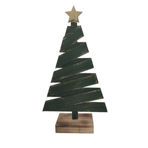 Sapin de Noël décoratif en bois vert