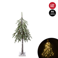 Sapin enneigé lumineux blanc chaud