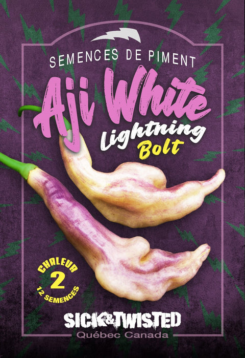 Semence de "Piment Fort Aji White Lightning Bolt"