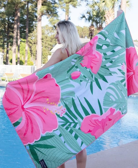 Serviette de plage Fleurs des îles - SOLEM