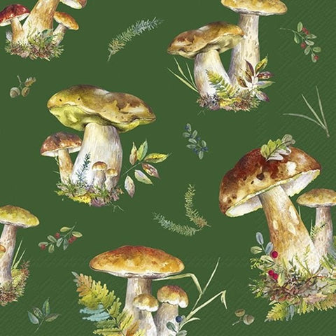 Serviette de table – Champignons forestiers