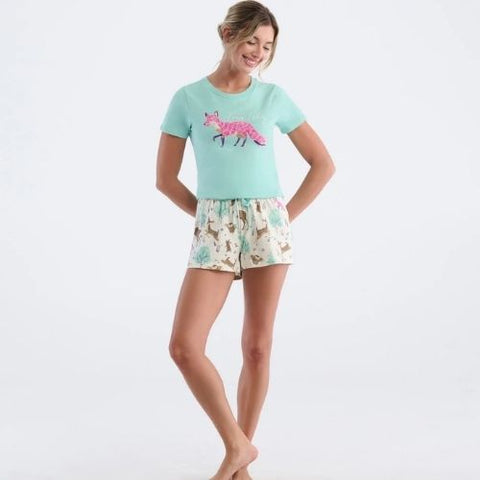 Short de pyjama pour femme "Créatures des bois" - Hatley Little Blue House
