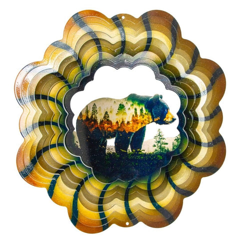 Grand tourne-vent – Ours et paysage forestier
