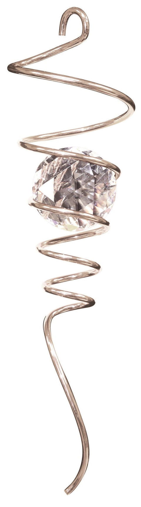 Grande torsade décorative – Argent avec cristal clair