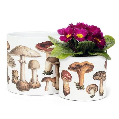 Vase décoratif avec motif de champignons
