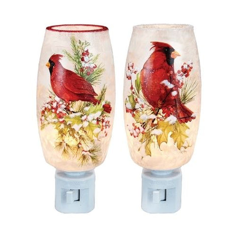 Veilleuse décorative avec cardinal