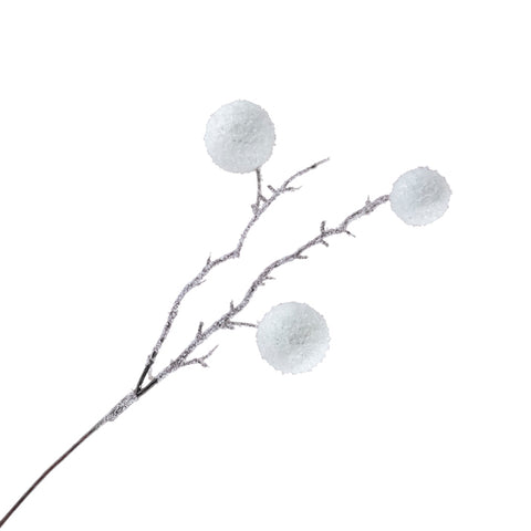 Branche de boules blanches