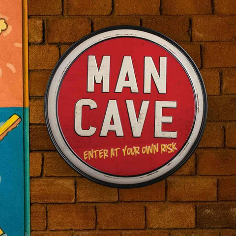 Affiche en métal "Man Cave"