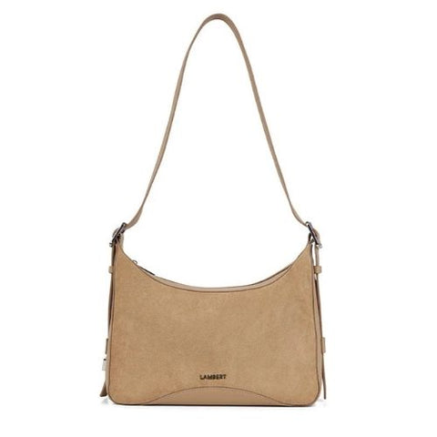 Sac à main en suède Le Audrey beige - Lambert