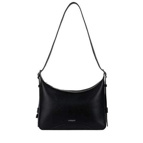 Sac à main en suède Le Audrey noir - Lambert
