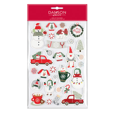 Autocollants de Noël en relief
