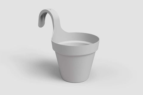 Balconnière simple pot Capri gris pâle