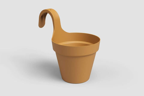 Balconnière simple avec pot Capri jaune miel