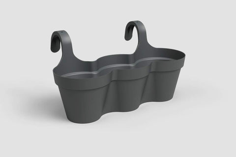 Balconnière triple pot Capri anthracite