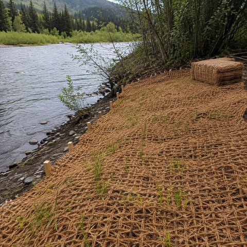 Filet géotextile tissé en fibres naturelles de coco