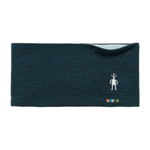 Bandeau thermique réversible en laine mérinos Bleu crépuscule