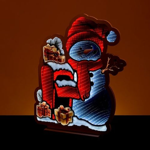 Décoration de bonhomme de neige illuminé