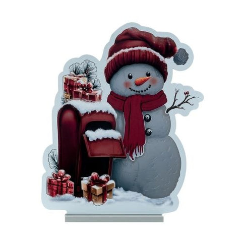 Décoration de bonhomme de neige illuminé