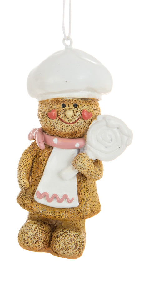 Ornement bonhomme pain d’épices avec bonbon