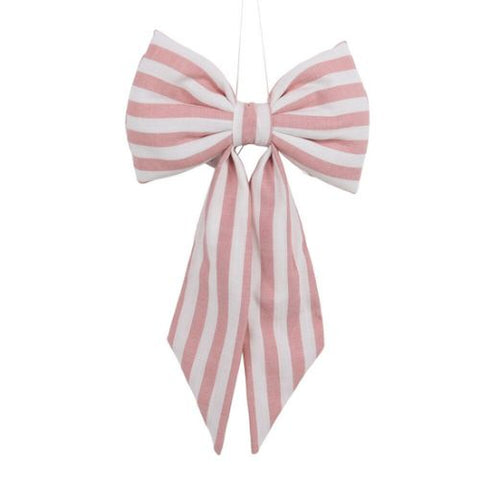 Boucle rose à rayures