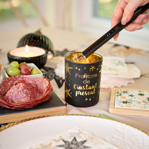 Bougie décorative « Profitons de l’instant présent » – Collection Chantal Lacroix