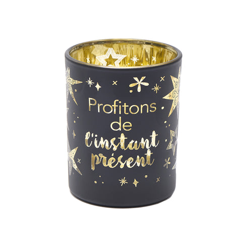 Bougie décorative « Profitons de l’instant présent » – Collection Chantal Lacroix