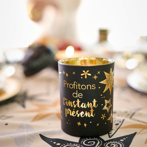 Bougie décorative « Profitons de l’instant présent » – Collection Chantal Lacroix