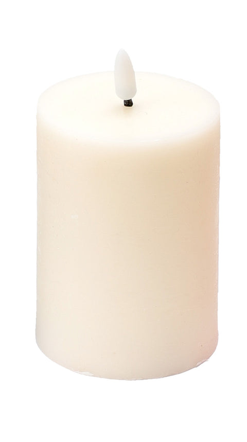 Bougie pilier blanc DEL vacillante