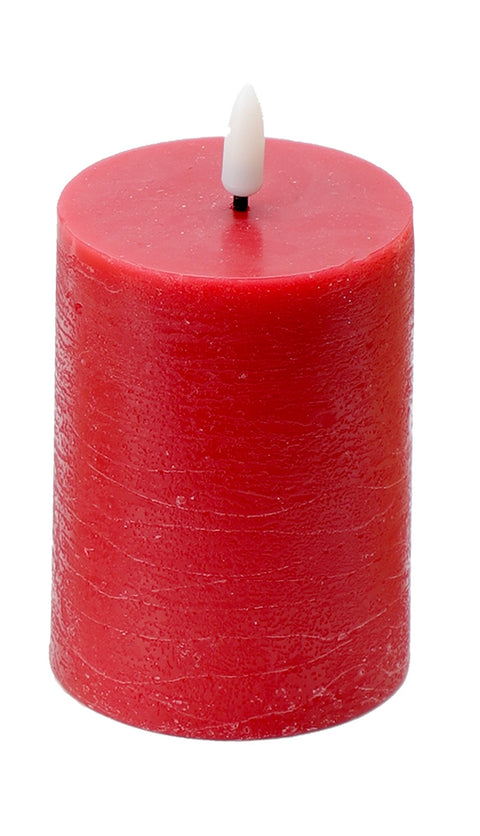 Bougie pilier rouge DEL vacillante