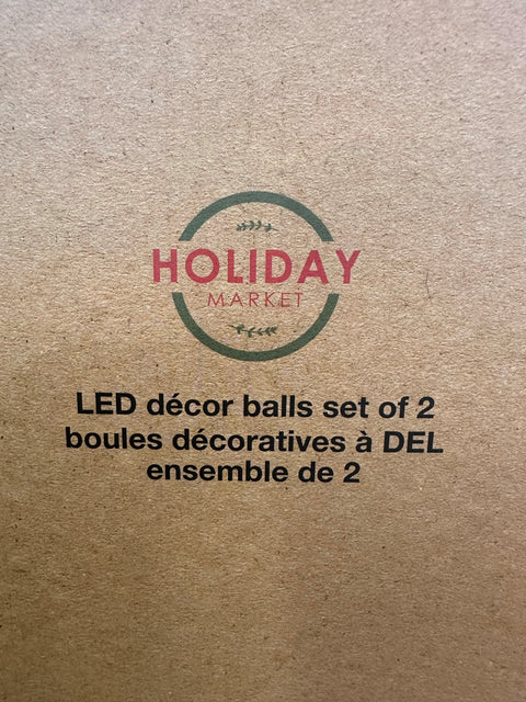 Ensemble Boules lumineuses en verre