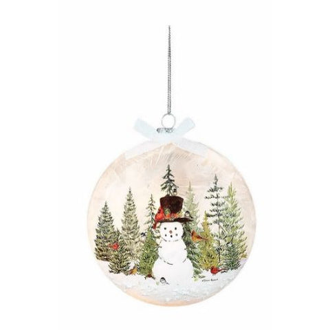 Boule de Noël illuminée Bonhomme de neige