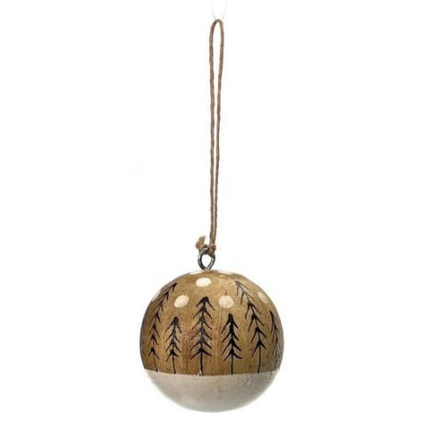Boule de Noël en bois