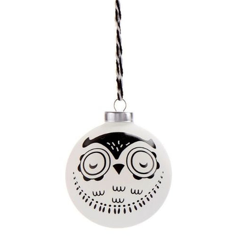 Boule de Noël avec motif hibou