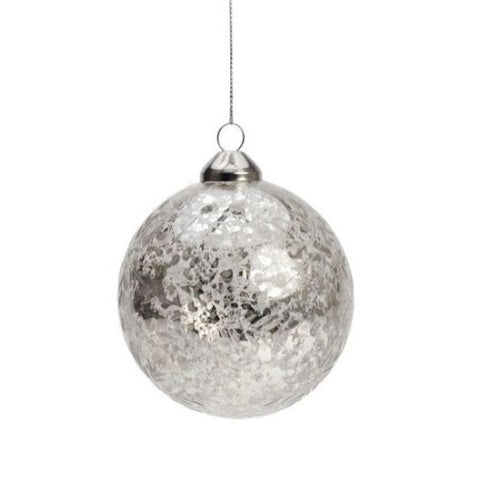 Ornement de boule de Noël argent