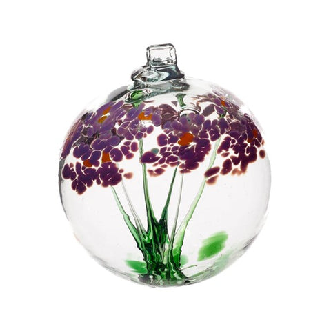 Boule en verre soufflée à arbre enchanté "Meilleurs voeux"