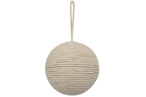 Boule décorative en corde beige naturelle