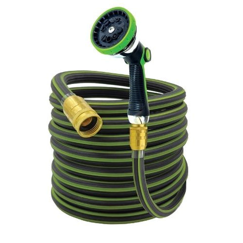 Tuyau d’arrosage extensible TPV 50 pi avec pistolet multi-jets