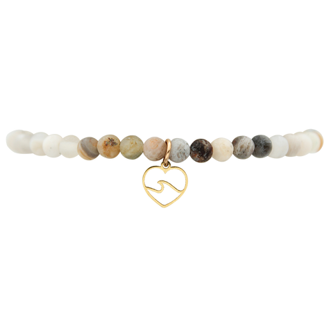 Bracelet coeur et vague