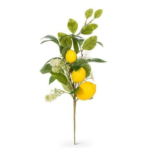 Branche décorative Citrons et fleurs