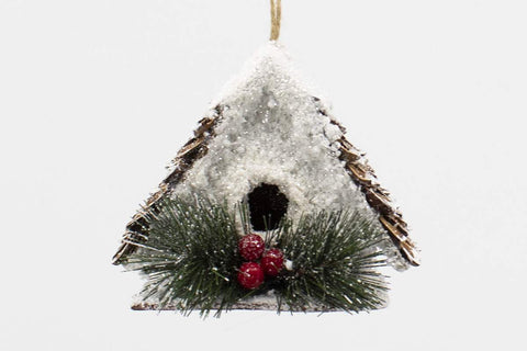 Cabane à oiseau décorative en bois