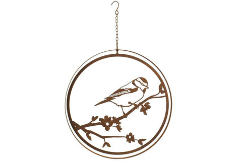 Décoration d'oiseau à suspendre en métal