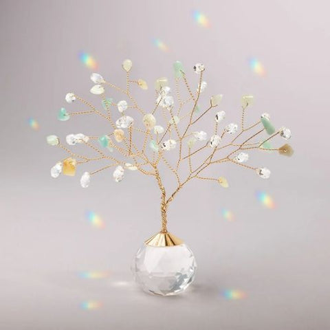 Arbre de vie capteur de soleil Amazonite Courage doré