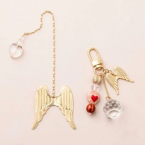 Ensemble signet et porte-clés Ailes d’ange Protection