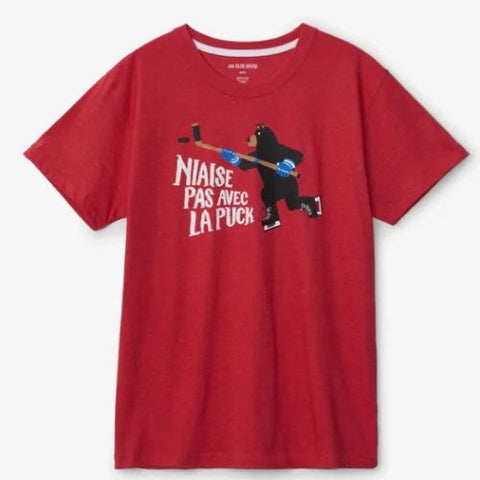 T-shirt pour homme "Niaise pas avec la puck" - Hatley Little Blue House