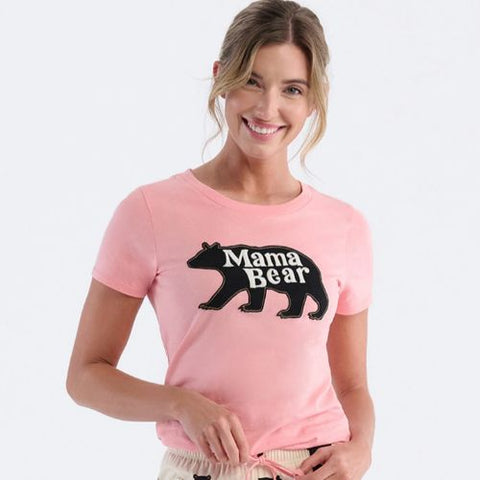 T-shirt de pyjama pour femme "Maman ourse" - Hatley Little Blue House
